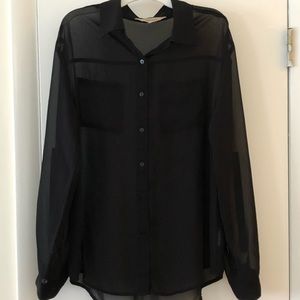 Decree see-through black blouse